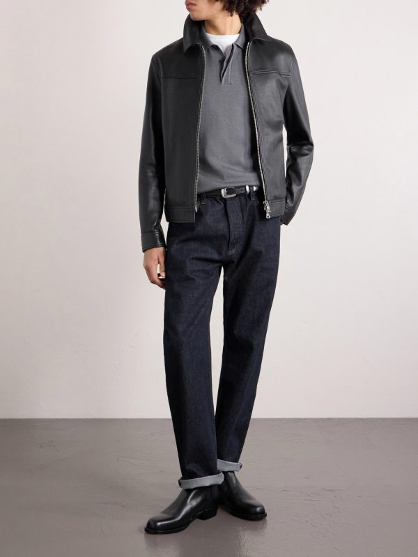 Silk and Cotton-Blend Polo Shirt - OU Silk and Cotton-Blend Polo Shirt - OU