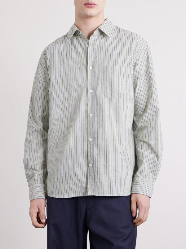 Striped Organic Cotton-Poplin Shirt - FR Striped Organic Cotton-Poplin Shirt - FR