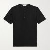 Pointelle-Knit Linen and Cotton-Blend Henley T-Shirt Pointelle-Knit Linen and Cotton-Blend Henley T-Shirt