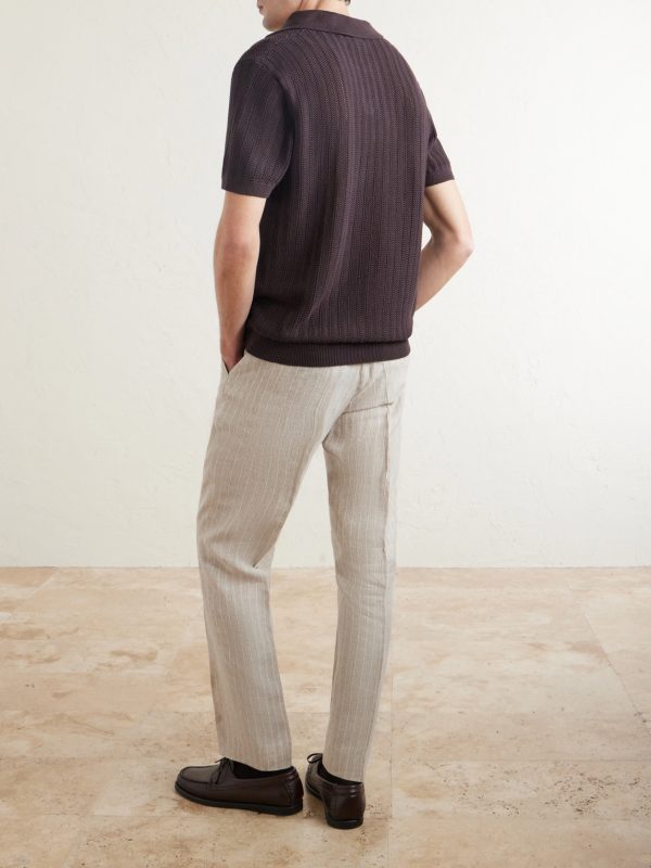Open-Knit Organic Cotton Polo Shirt - BK Open-Knit Organic Cotton Polo Shirt - BK
