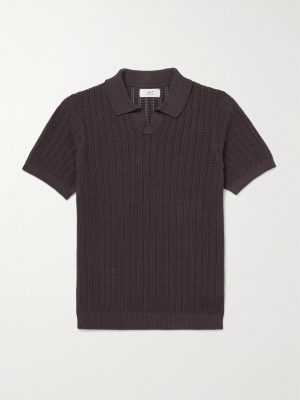 Open-Knit Organic Cotton Polo Shirt Open-Knit Organic Cotton Polo Shirt