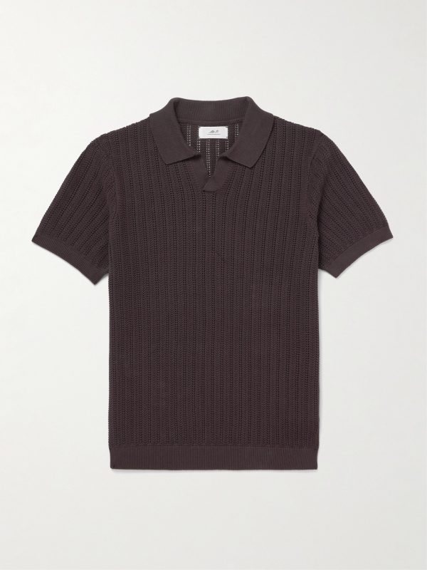 Open-Knit Organic Cotton Polo Shirt Open-Knit Organic Cotton Polo Shirt