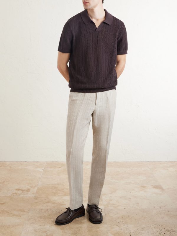Open-Knit Organic Cotton Polo Shirt - OU Open-Knit Organic Cotton Polo Shirt - OU