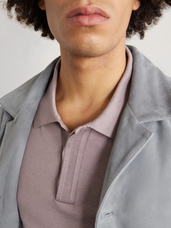 Silk and Cotton-Blend Polo Shirt - CU Silk and Cotton-Blend Polo Shirt - CU
