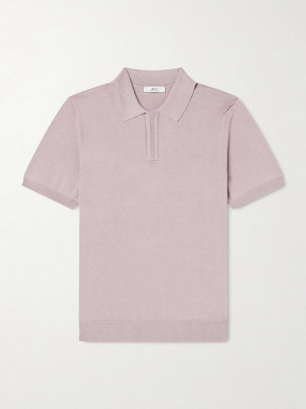 Silk and Cotton-Blend Polo Shirt Silk and Cotton-Blend Polo Shirt