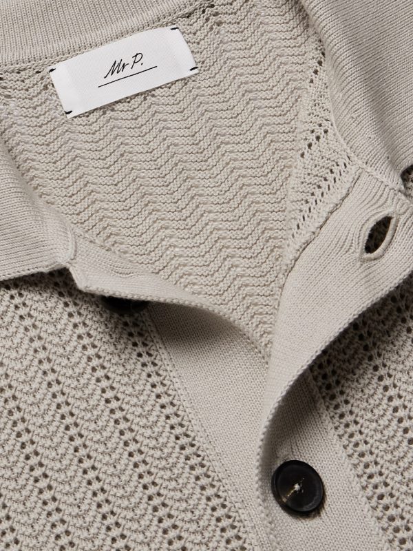 Pointelle-Knit Cotton Shirt - CU