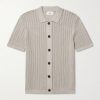 Pointelle-Knit Cotton Shirt