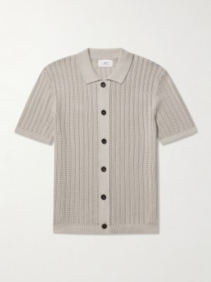 Pointelle-Knit Cotton Shirt Pointelle-Knit Cotton Shirt