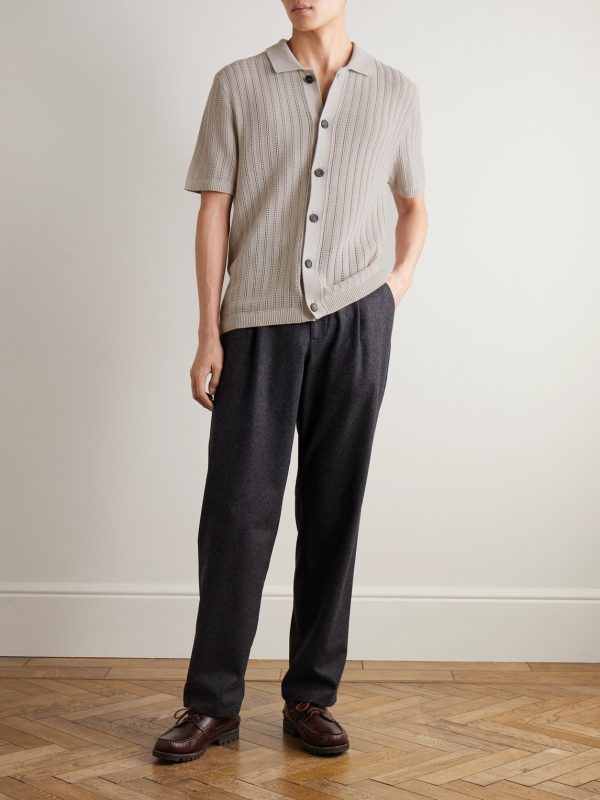 Pointelle-Knit Cotton Shirt - OU