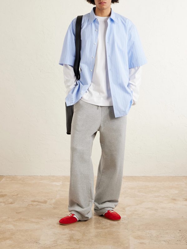 Straight-Leg Cotton-Jersey Sweatpants - OU