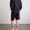 Straight-Leg Cotton-Jersey Drawstring Shorts - BK Straight-Leg Cotton-Jersey Drawstring Shorts - BK