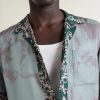 Camp-Collar Printed Satin Shirt - CU Camp-Collar Printed Satin Shirt - CU