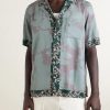 Camp-Collar Printed Satin Shirt - FR Camp-Collar Printed Satin Shirt - FR