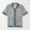 Camp-Collar Printed Satin Shirt Camp-Collar Printed Satin Shirt