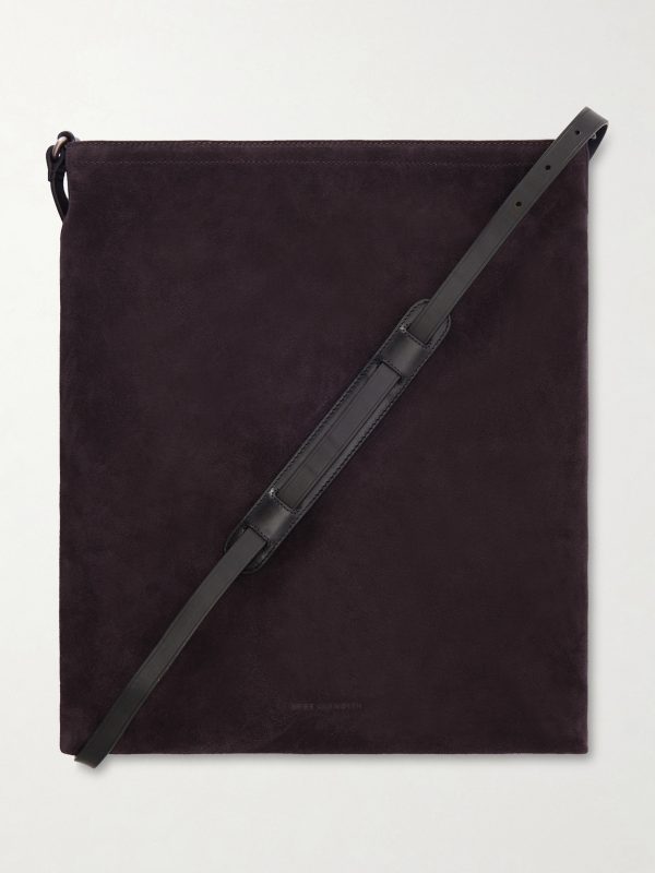 Leather-Trimmed Canvas Messenger Bag Leather-Trimmed Canvas Messenger Bag