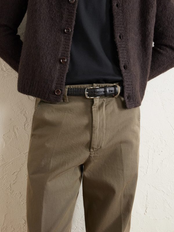Straight-Leg Cotton-Twill Trousers - CU
