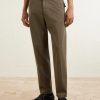 Straight-Leg Cotton-Twill Trousers - FR