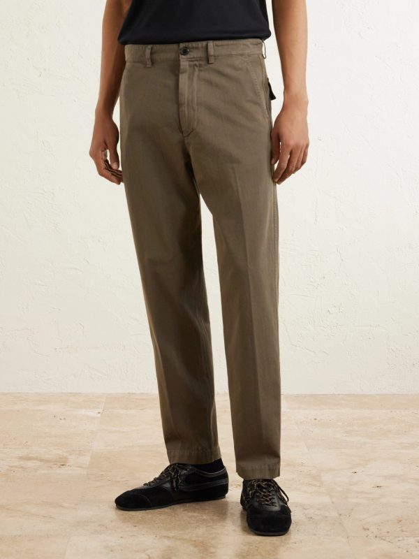 Straight-Leg Cotton-Twill Trousers - FR