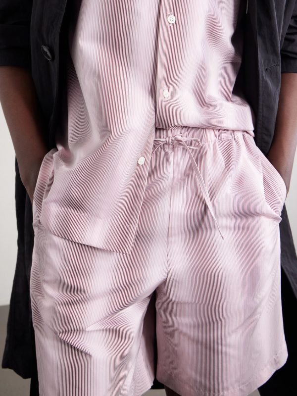 Straight-Leg Striped Cotton-Poplin Shorts - CU