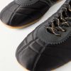 Leather-Trimmed Quilted Satin Sneakers - CU Leather-Trimmed Quilted Satin Sneakers - CU