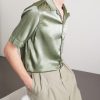 Camp-Collar Satin-Twill Shirt - CU Camp-Collar Satin-Twill Shirt - CU