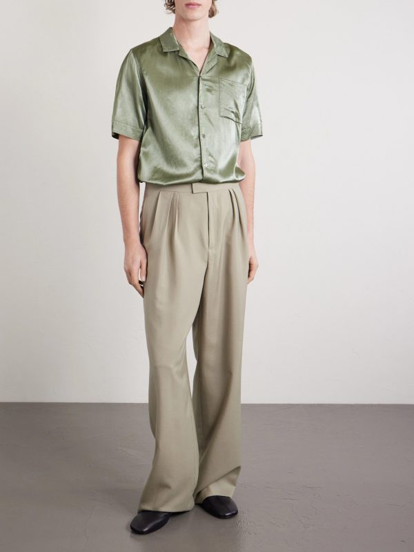Camp-Collar Satin-Twill Shirt - OU Camp-Collar Satin-Twill Shirt - OU