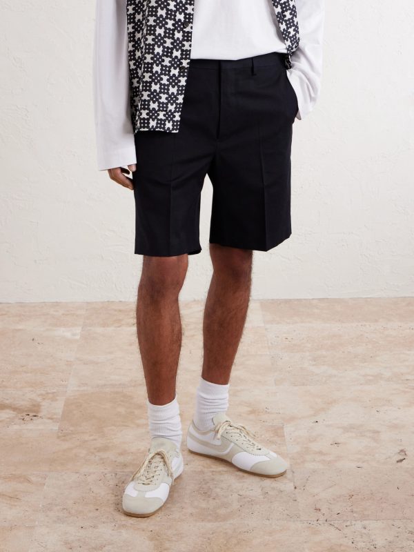 Straight-Leg Cotton and Wool-Blend Shorts - FR Straight-Leg Cotton and Wool-Blend Shorts - FR