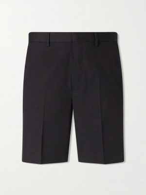 Straight-Leg Cotton and Wool-Blend Shorts