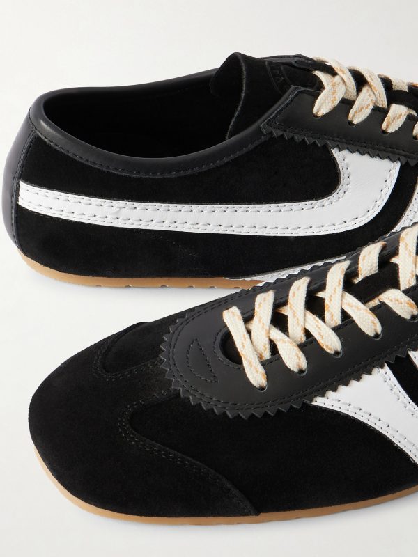 Leather-Trimmed Suede Sneakers - CU Leather-Trimmed Suede Sneakers - CU