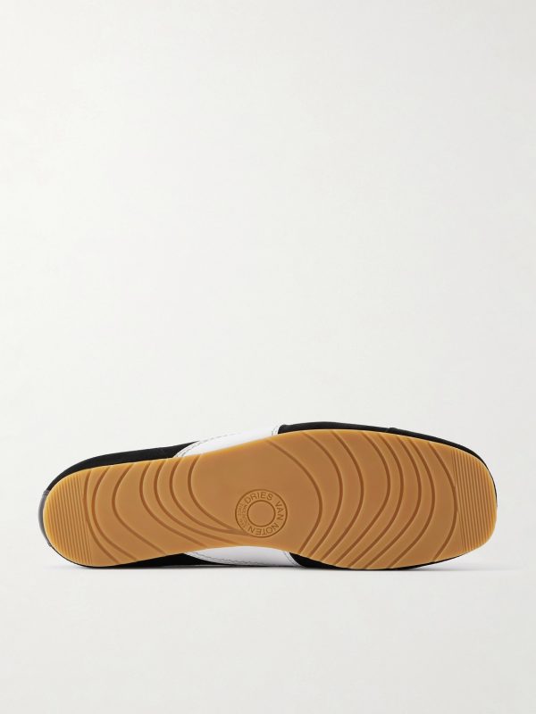 Leather-Trimmed Suede Sneakers - E1 Leather-Trimmed Suede Sneakers - E1