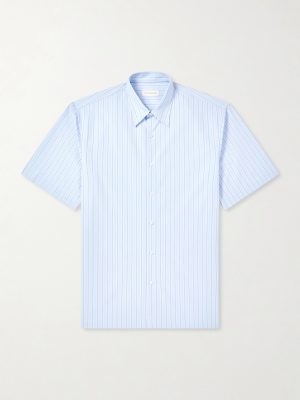 Pinstriped Cotton-Poplin Shirt