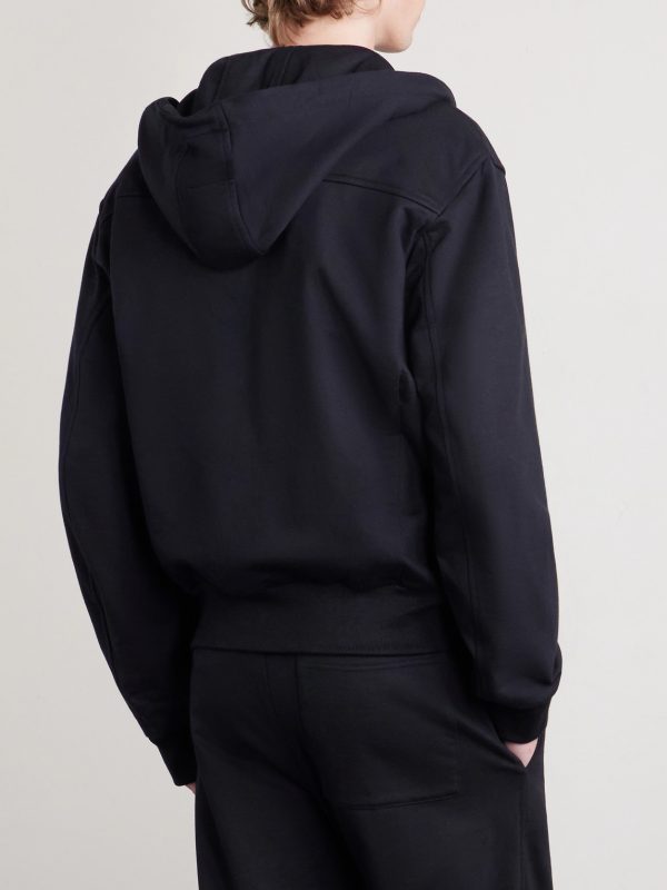 Cotton-Jersey Zip-Up Hoodie - BK Cotton-Jersey Zip-Up Hoodie - BK