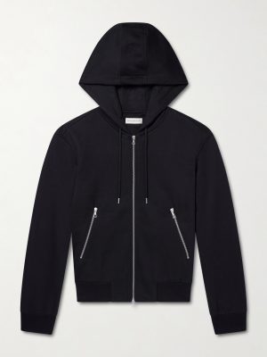 Cotton-Jersey Zip-Up Hoodie