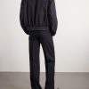 Straight-Leg Wool-Twill Trousers - BK Straight-Leg Wool-Twill Trousers - BK