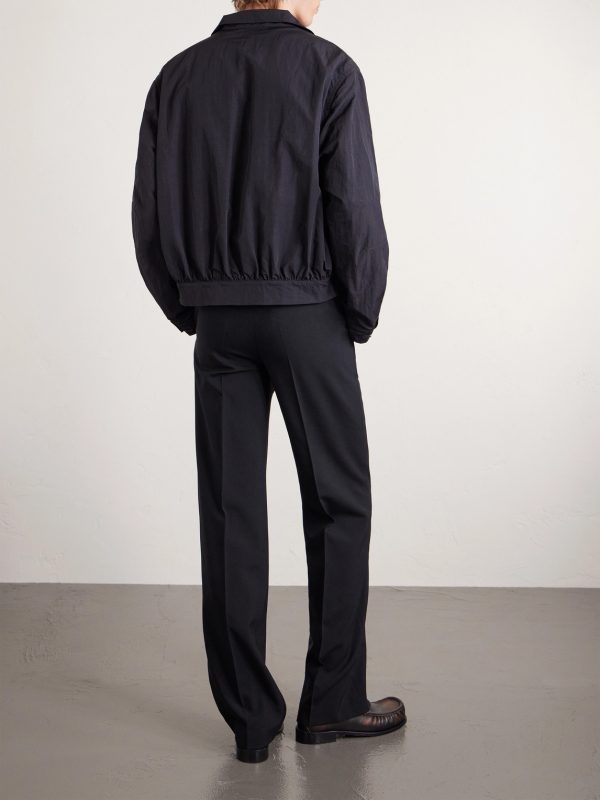 Straight-Leg Wool-Twill Trousers - BK Straight-Leg Wool-Twill Trousers - BK