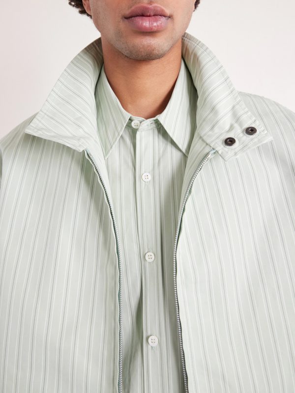 Striped Cotton Blouson Jacket - CU Striped Cotton Blouson Jacket - CU