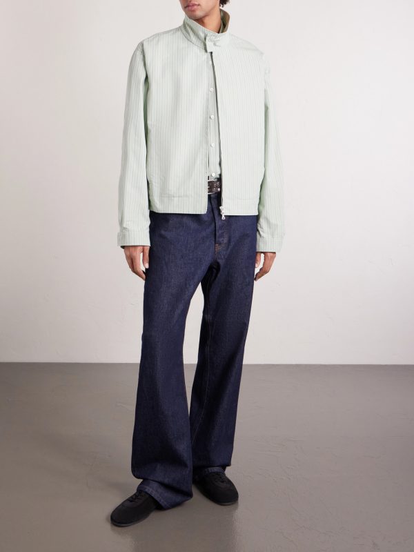 Striped Cotton Blouson Jacket - OU Striped Cotton Blouson Jacket - OU
