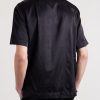 Camp-Collar Satin-Twill Shirt - BK Camp-Collar Satin-Twill Shirt - BK
