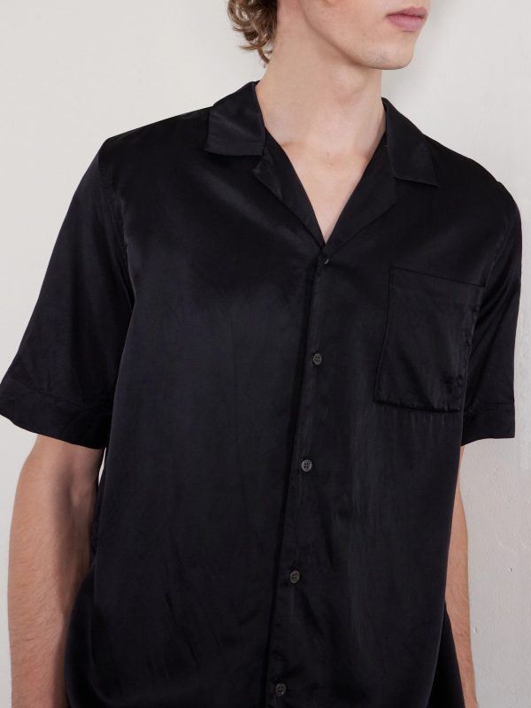 Camp-Collar Satin-Twill Shirt - CU Camp-Collar Satin-Twill Shirt - CU