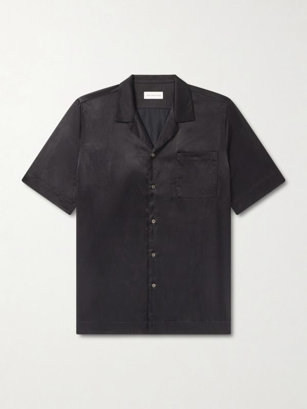 Camp-Collar Satin-Twill Shirt Camp-Collar Satin-Twill Shirt