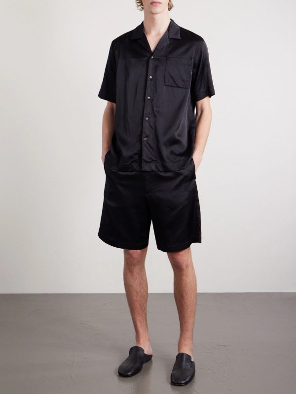 Camp-Collar Satin-Twill Shirt - OU Camp-Collar Satin-Twill Shirt - OU