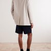Straight-Leg Cotton and Wool-Blend Shorts - BK