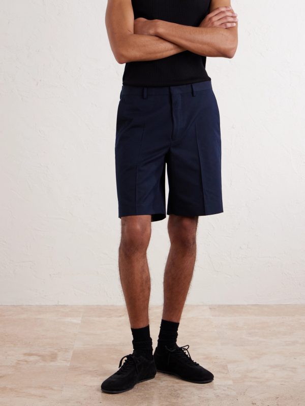 Straight-Leg Cotton and Wool-Blend Shorts - FR