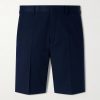 Straight-Leg Cotton and Wool-Blend Shorts