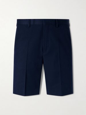 Straight-Leg Cotton and Wool-Blend Shorts