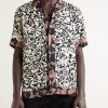 Camp-Collar Printed Satin Shirt - FR Camp-Collar Printed Satin Shirt - FR