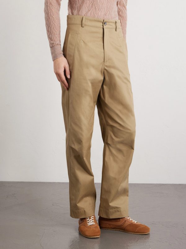 Straight-Leg Cotton-Twill Trousers - FR