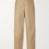 Straight-Leg Cotton-Twill Trousers