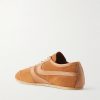Leather-Trimmed Suede Sneakers - BK Leather-Trimmed Suede Sneakers - BK