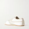 Suede-Trimmed Leather Sneakers - BK Suede-Trimmed Leather Sneakers - BK